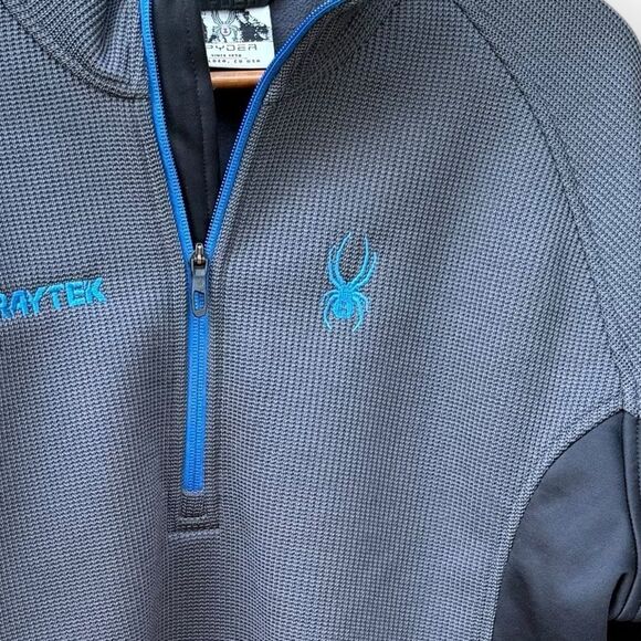 Spyder XL X-Large 1/4 zip Pullover Sweatshirt Jacket with SprayTek Logo - Picture 9 of 11